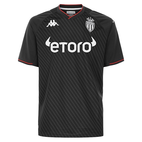 Camiseta AS Monaco Replica Segunda Ropa 2021/22 Negro